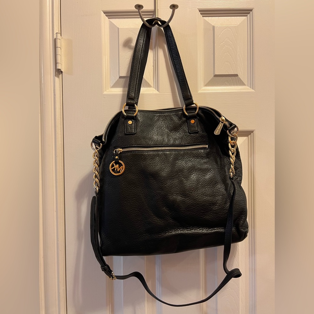 Michael Kors leather tote bag black